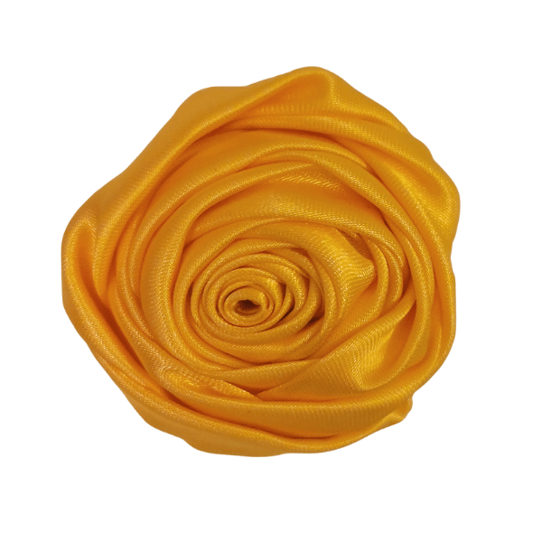 Satin Wrapped Rose 2" - Yellow - TLC