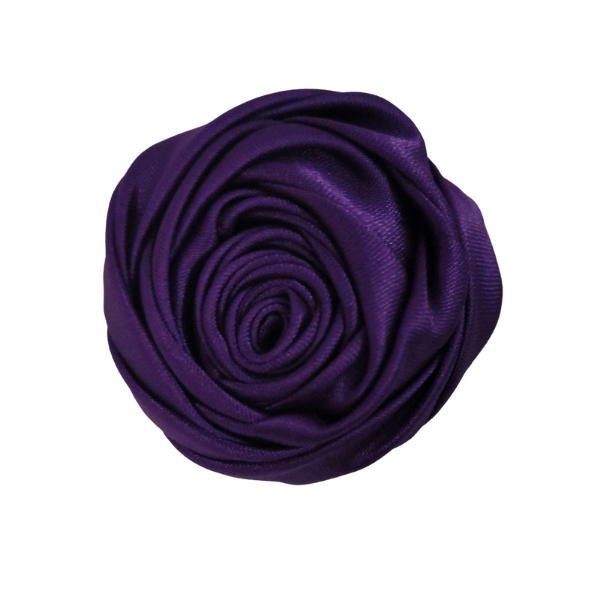 Satin Wrapped Rose 1.25" - Purple - TLC
