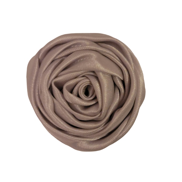 Satin Wrapped Rose 1.25" - Silver - TLC