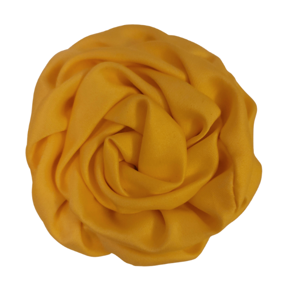 Satin Swirl Flower 3" - Yellow - TLC