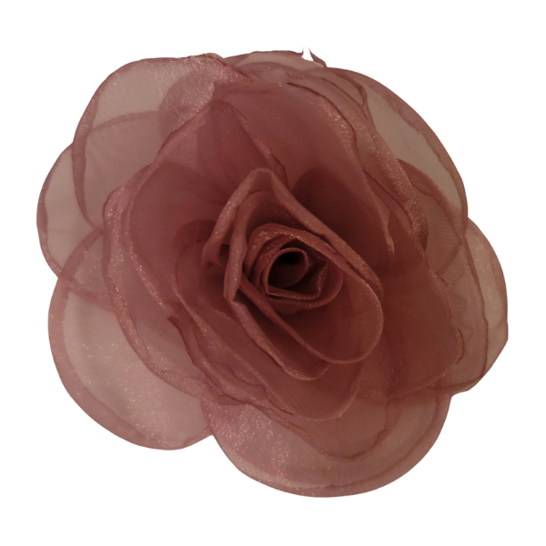 Organza Flower Pouff 3.5" - Dusty Rose - TLC