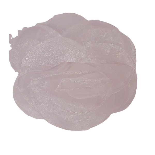 Organza Flower Pouff 3.5" - White - TLC