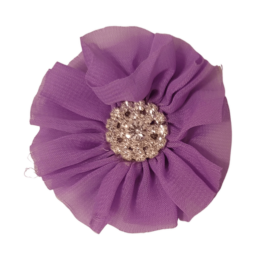 Jeweled Chiffon Flower 2" - Lilac - TLC