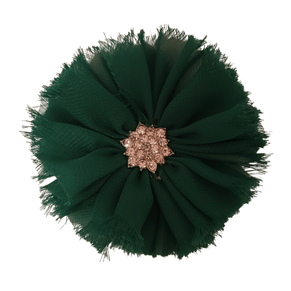 Star Jeweled Chiffon 1.5" - Green - TLC