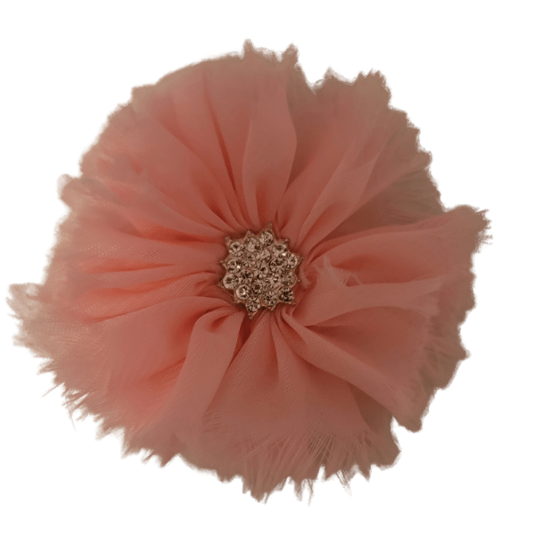 Star Jeweled Chiffon 1.5" - Baby Pink - TLC