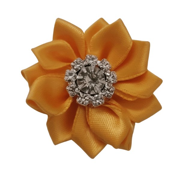 Rhinestone Satin Starburst 1.25" - Tangerine - TLC