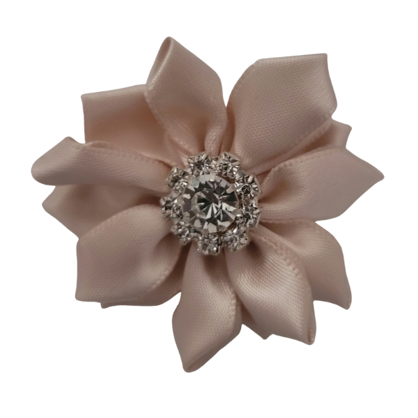 Rhinestone Satin Starburst 1.25" - Beige - TLC