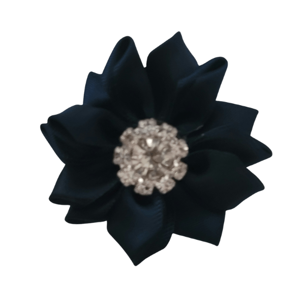Rhinestone Satin Starburst 1.25" - Navy Blue - TLC
