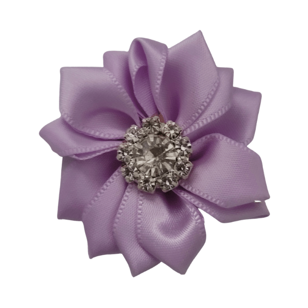 Rhinestone Satin Starburst 1.25" - Lilac - TLC