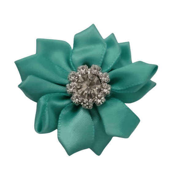 Rhinestone Satin Starburst 1.25" - Tiffany - TLC