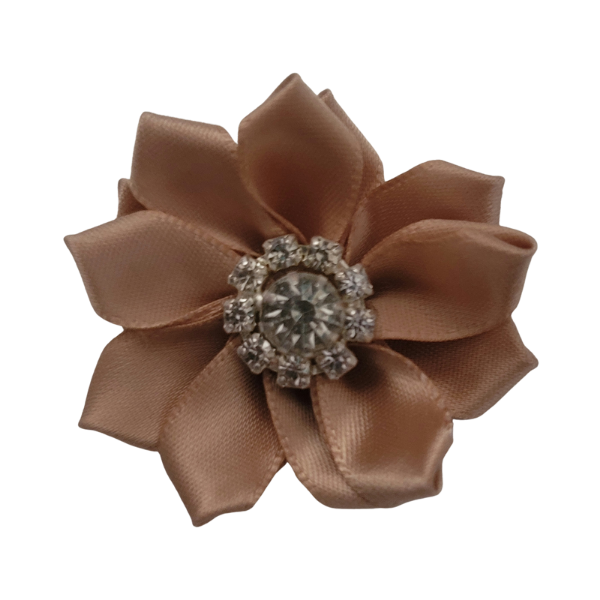 Rhinestone Satin Starburst 1.25" - Khaki - TLC