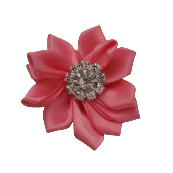 Rhinestone Satin Starburst 1.25" - Pink - TLC