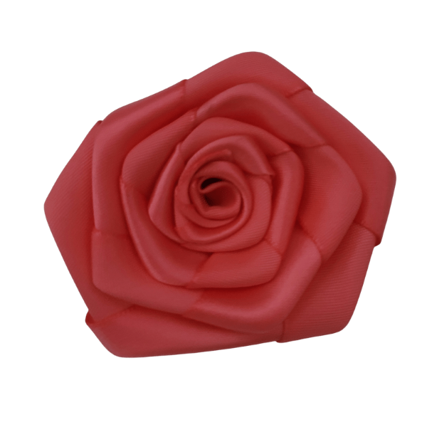 Satin Rosette - Coral - TLC
