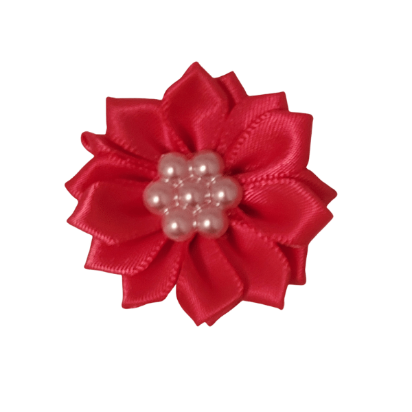 Pearled Satin Starburst 1.25" - Hot Pink - TLC