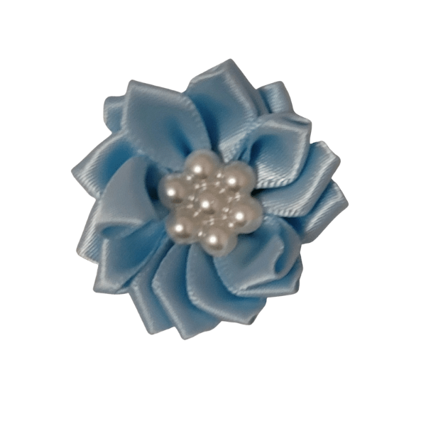 Pearled Satin Starburst 1.25" - Baby Blue - TLC