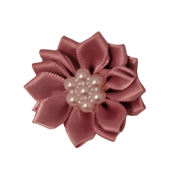 Pearled Satin Starburst 1.25" - Dusty Rose - TLC