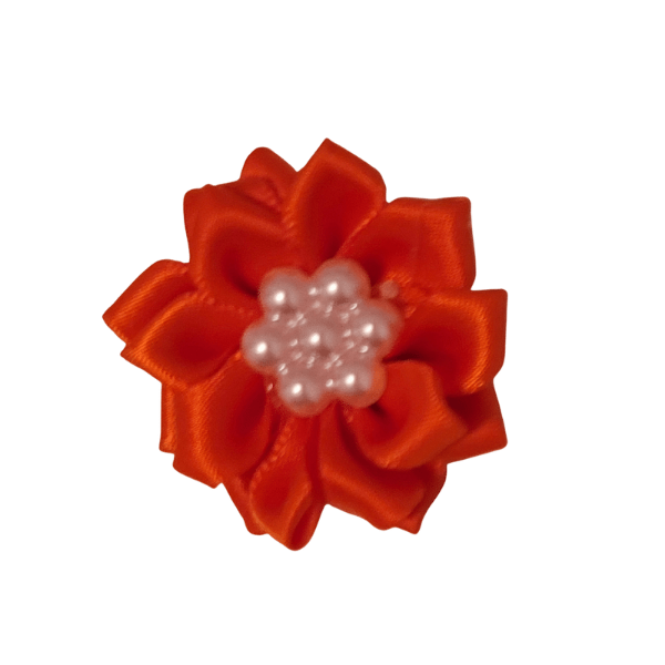 Pearled Satin Starburst 1.25" - Red - TLC
