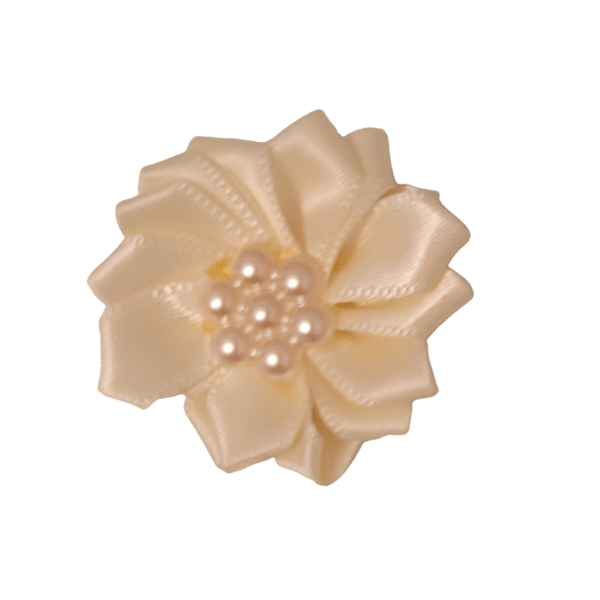 Pearled Satin Starburst 1.25" - Ivory - TLC