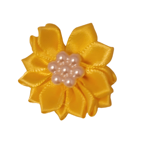 Pearled Satin Starburst 1.25" - Yellow - TLC