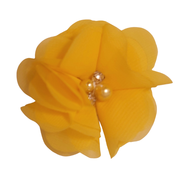 Jeweled Chiffon Pansy 1.5" - Yellow - TLC