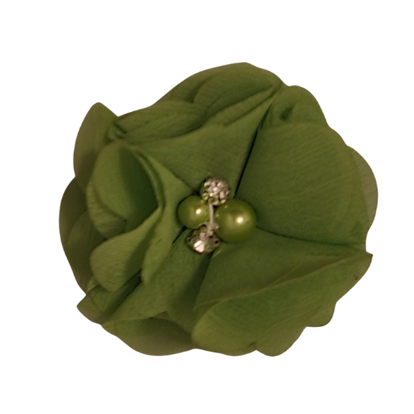 Jeweled Chiffon Pansy 1.5" - Lime - TLC