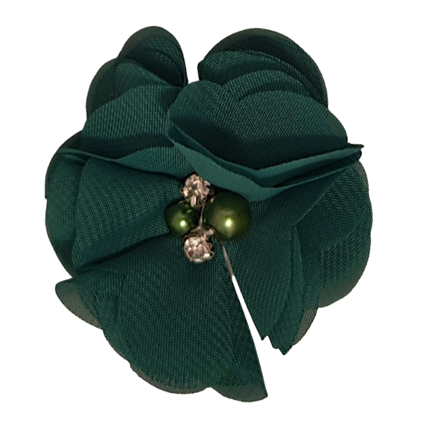 Jeweled Chiffon Pansy 1.5" - Green - TLC