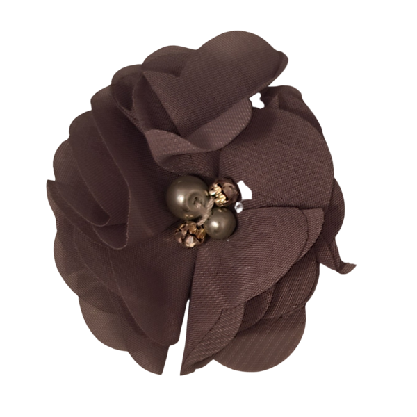 Jeweled Chiffon Pansy 1.5" - Grey - TLC