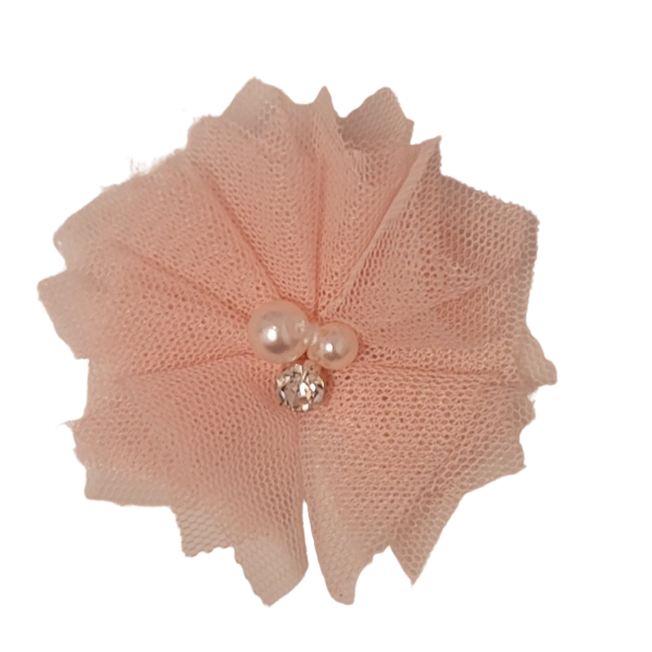 Jeweled Tulle 1.5" - Peach - TLC