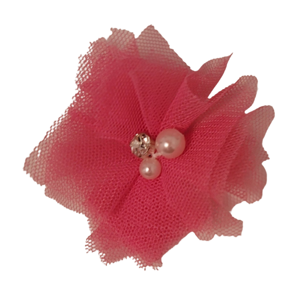 Jeweled Tulle 1.5" - Hot Pink - TLC