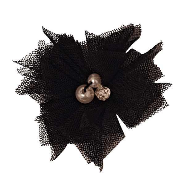 Jeweled Tulle 1.5" - Black - TLC