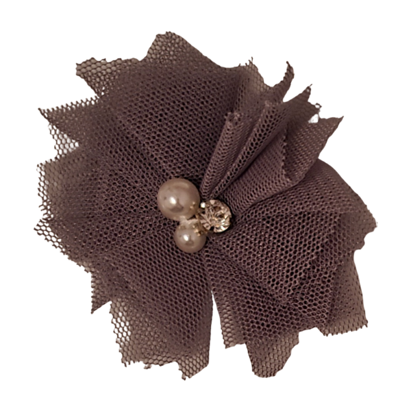Jeweled Tulle 1.5" - Grey - TLC