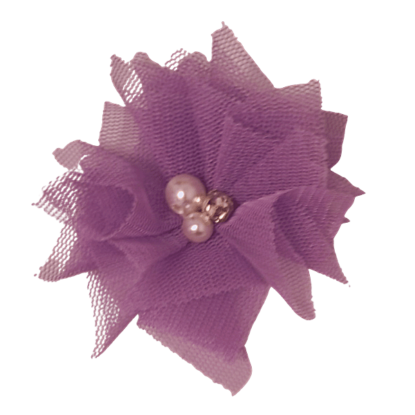 Jeweled Tulle 1.5" - Dusty Purple - TLC