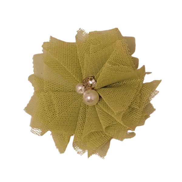 Jeweled Tulle 1.5" - Olive - TLC