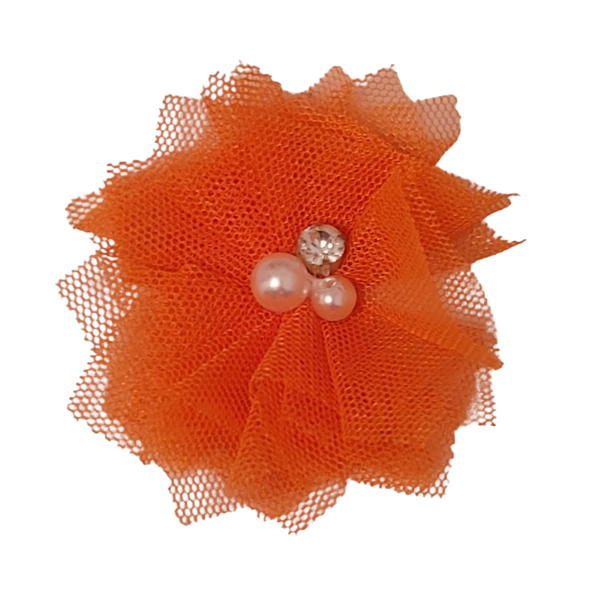 Jeweled Tulle 1.5" - Orange - TLC