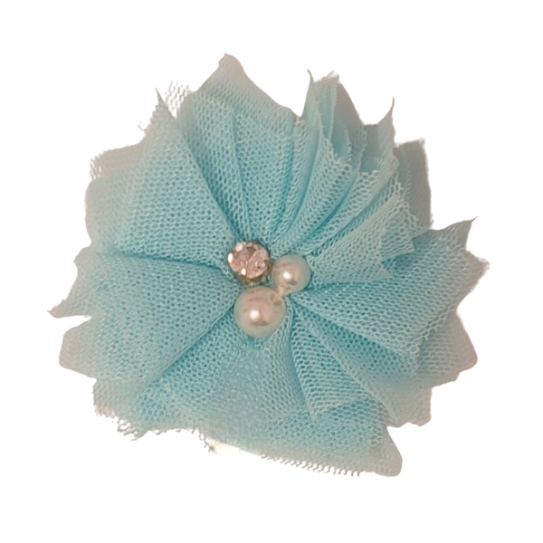 Jeweled Tulle 1.5" - Aqua - TLC