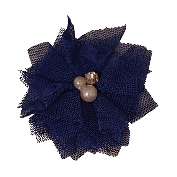 Jeweled Tulle 1.5" - Navy Blue - TLC