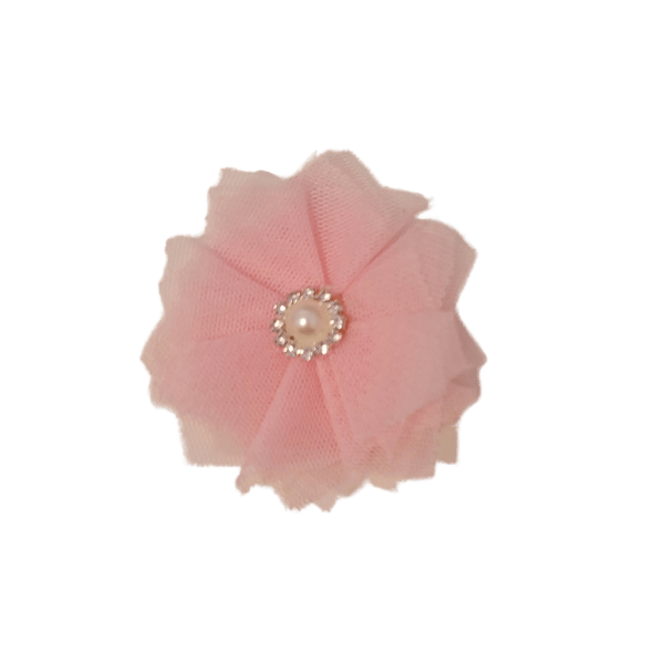 Pearled Jewel Tulle 1" - Baby Pink - TLC