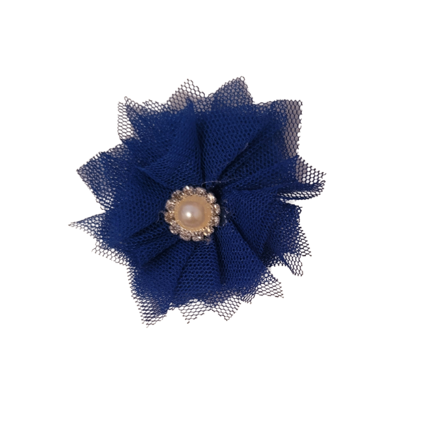 Pearled Jewel Tulle 1" - Royal Blue - TLC