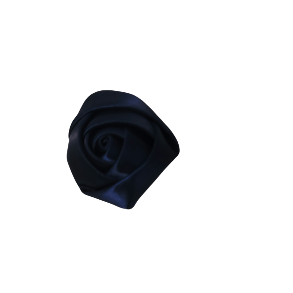 Satin Rose Bud 1" - Navy Blue - TLC