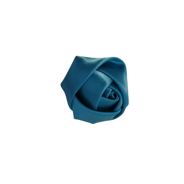 Satin Rose Bud 1" - Turquoise - TLC