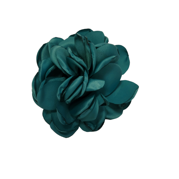 Singed Flower Pouff 2" - Teal - TLC