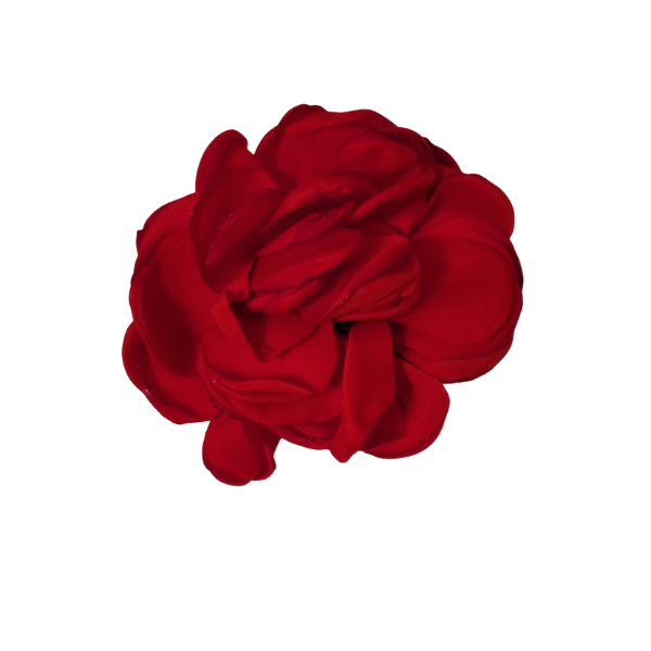 Singed Flower Pouff 2" - Red - TLC