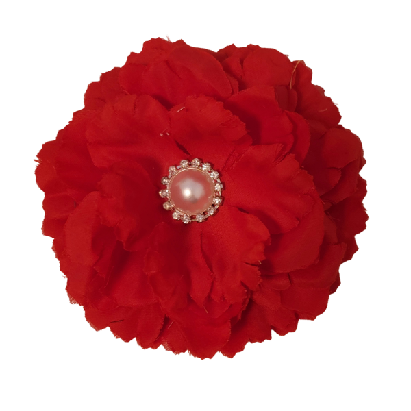 Jeweled Single Bloom 4" - Red - TLC