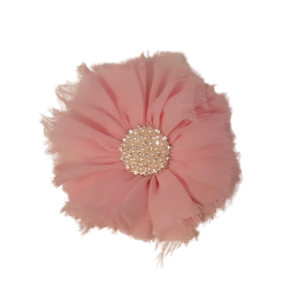 Pearly Chiffon Flower 1.5" - Baby Pink - TLC