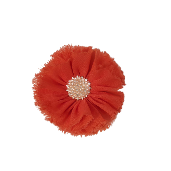 Pearly Chiffon Flower 1.5" - Orange - TLC