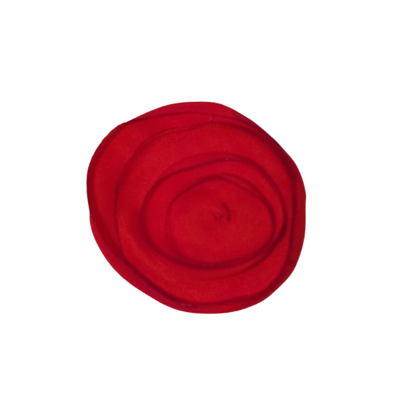 Singed Circle Flower 1" - Red - TLC