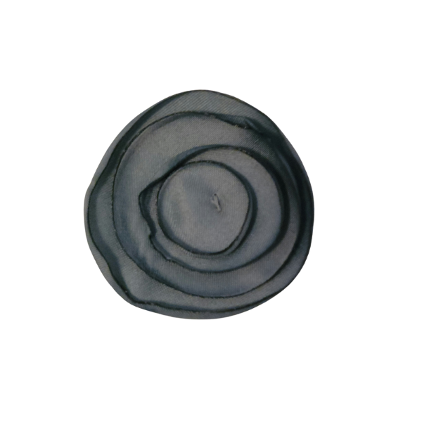 Singed Circle Flower 1" - Grey - TLC