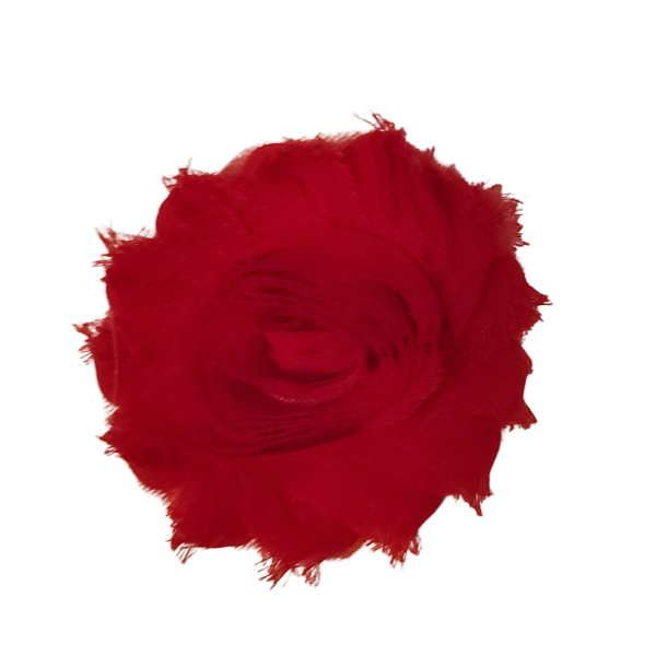 Shabby Chiffon Flower 1.5" - Red - TLC