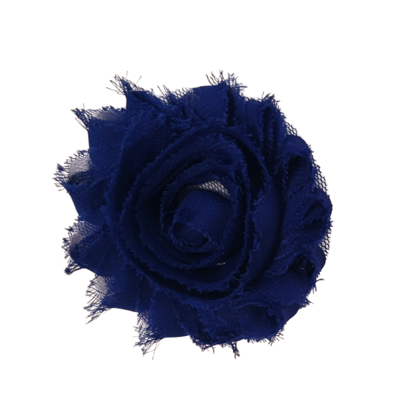 Shabby Chiffon Flower 1.5" - Navy - TLC