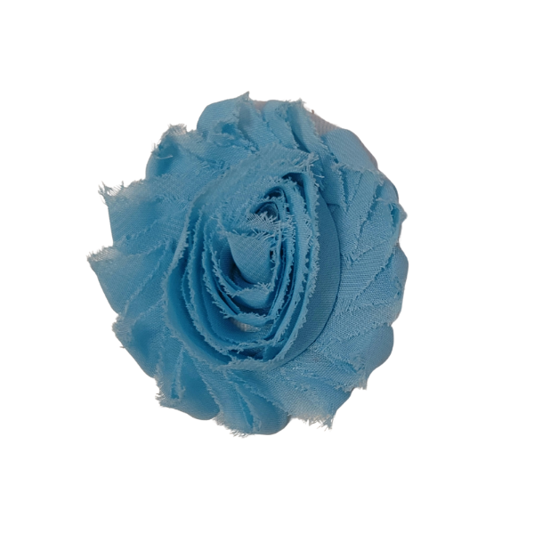 Shabby Chiffon Flower 1.5" - Turquoise - TLC